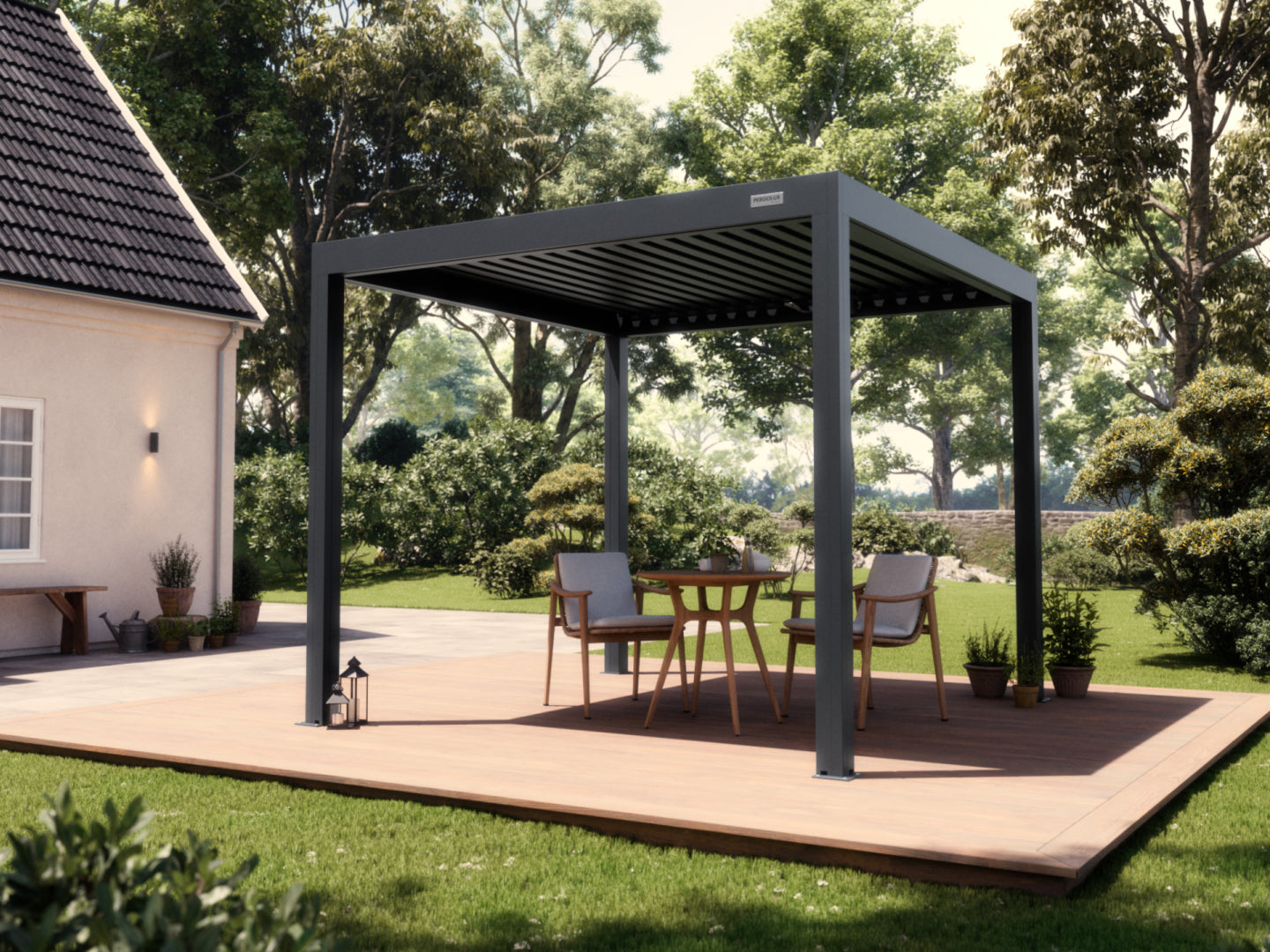 Pergolux Standard S3 pergola - manufactured by SunLever in Foshan, China